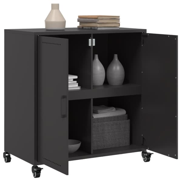 vidaXL Skjenk olivengrønn 68,5x39x72 cm stål