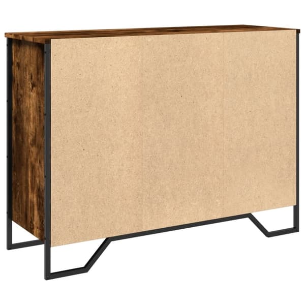 vidaXL skænk 101x35,5x74,5 cm konstrueret træ røget egetræsfarve