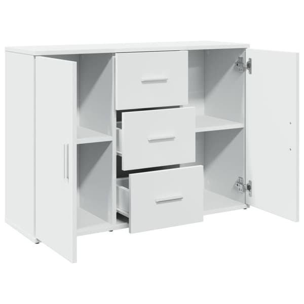 vidaXL Skjenk hvit 90,5x29,5x65 cm konstruert tre