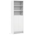Miniatyrbillede 4 af 11: vidaXL skab med LED-lys 69x32,5x200 cm konstrueret træ hvid