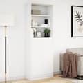 Miniatyrbillede 5 af 11: vidaXL skab med LED-lys 69x32,5x200 cm konstrueret træ hvid