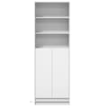 Miniatyrbillede 7 af 11: vidaXL skab med LED-lys 69x32,5x200 cm konstrueret træ hvid