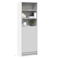 Miniatyrbillede 2 af 11: vidaXL skab med LED-lys 69x32,5x200 cm konstrueret træ hvid