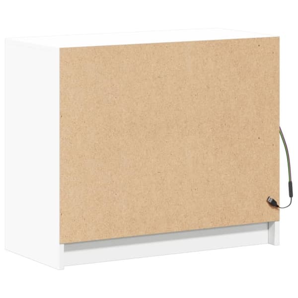 vidaXL skænk med LED-lys 72x34x61 cm konstrueret træ hvid