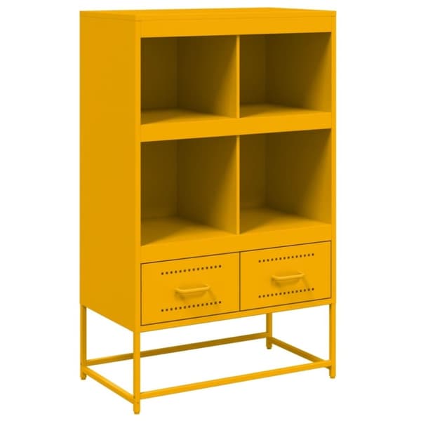 vidaXL højskab 68x39x111,5 cm stål sennepsgul