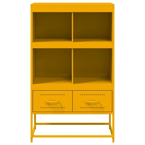 vidaXL højskab 68x39x111,5 cm stål sennepsgul