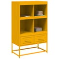 Miniatyrbillede 8 af 11: vidaXL højskab 68x39x111,5 cm stål sennepsgul