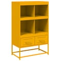 Miniatyrbillede 1 af 11: vidaXL højskab 68x39x111,5 cm stål sennepsgul