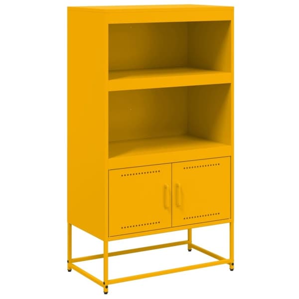 vidaXL Högskåp vit 68,5x38,5x107 cm stål