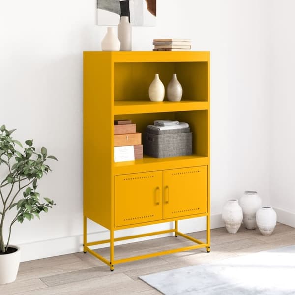 vidaXL Högskåp vit 68,5x38,5x107 cm stål