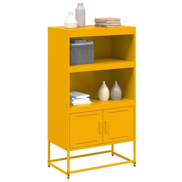 vidaXL Högskåp vit 68,5x38,5x107 cm stål