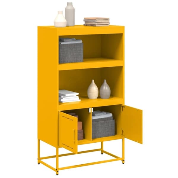 vidaXL Högskåp vit 68,5x38,5x107 cm stål