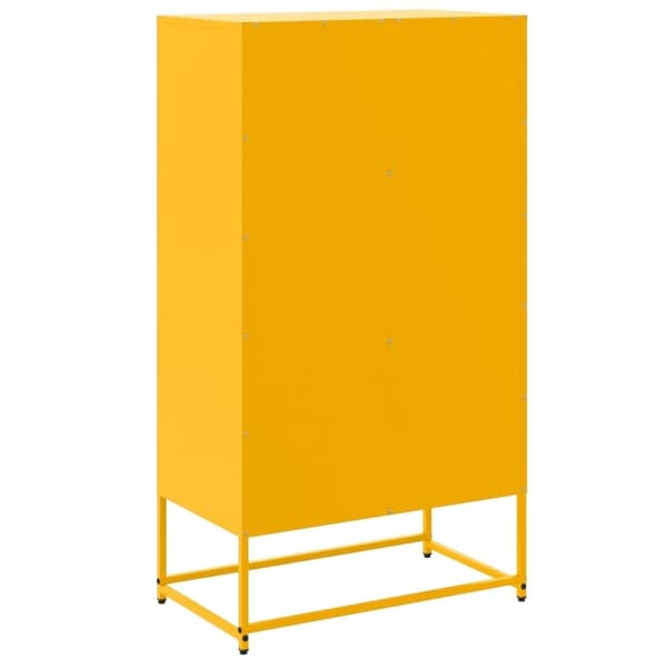vidaXL Högskåp vit 68,5x38,5x107 cm stål