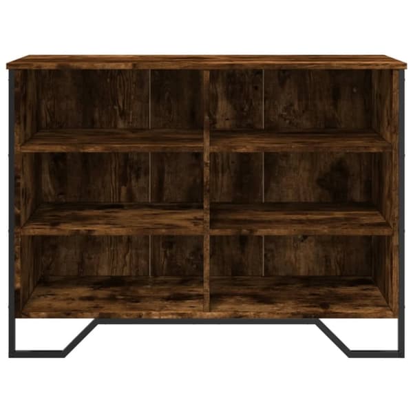 vidaXL Skjenk røkt eik 101x35,5x74,5 cm konstruert tre