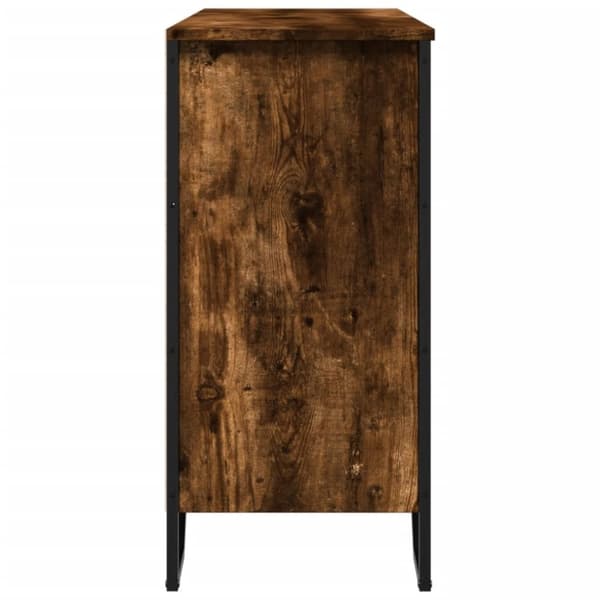 vidaXL Skjenk røkt eik 101x35,5x74,5 cm konstruert tre