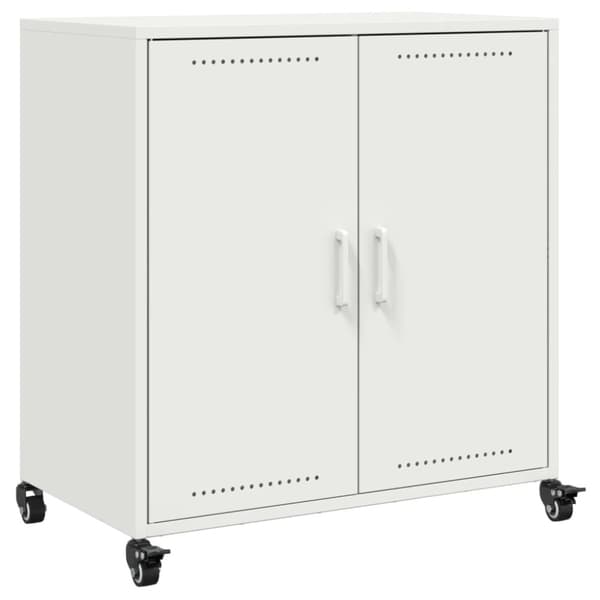 vidaXL Skänk vit 68,5x39x72 cm stål