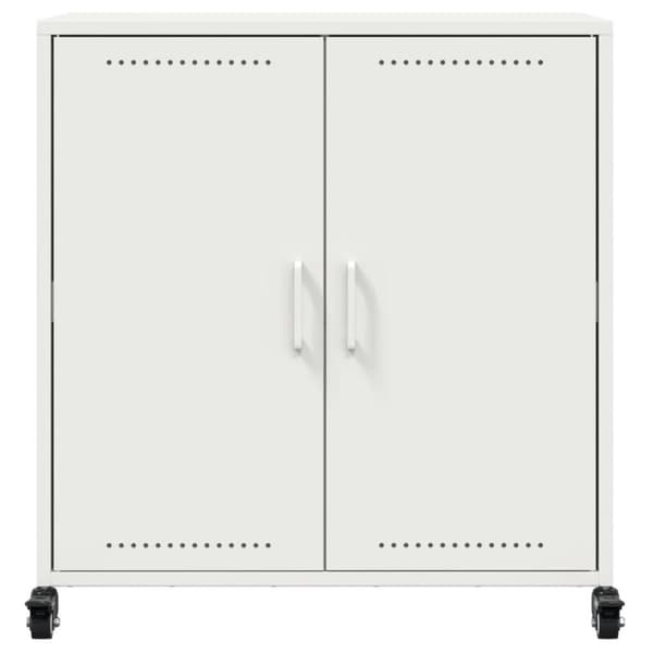 vidaXL Skänk vit 68,5x39x72 cm stål