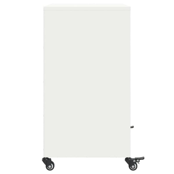 vidaXL Skänk vit 68,5x39x72 cm stål