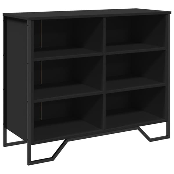 vidaXL Skjenk svart 91x35,5x74,5 cm konstruert tre