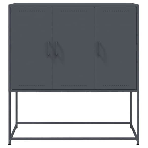 vidaXL Highboard antrasitt 100,5x39x107 cm stål