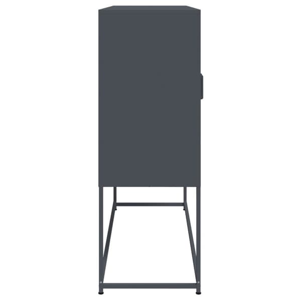 vidaXL Highboard antrasitt 100,5x39x107 cm stål