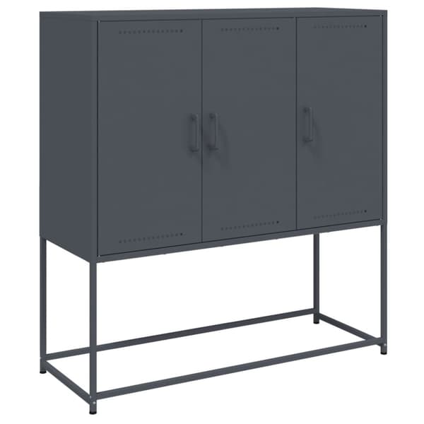 vidaXL Highboard antrasitt 100,5x39x107 cm stål