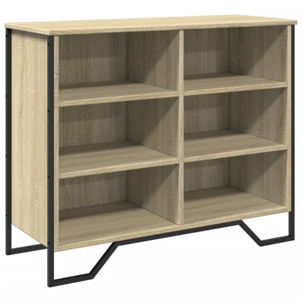 vidaXL Skjenk sonoma eik 91x35,5x74,5 cm konstruert tre