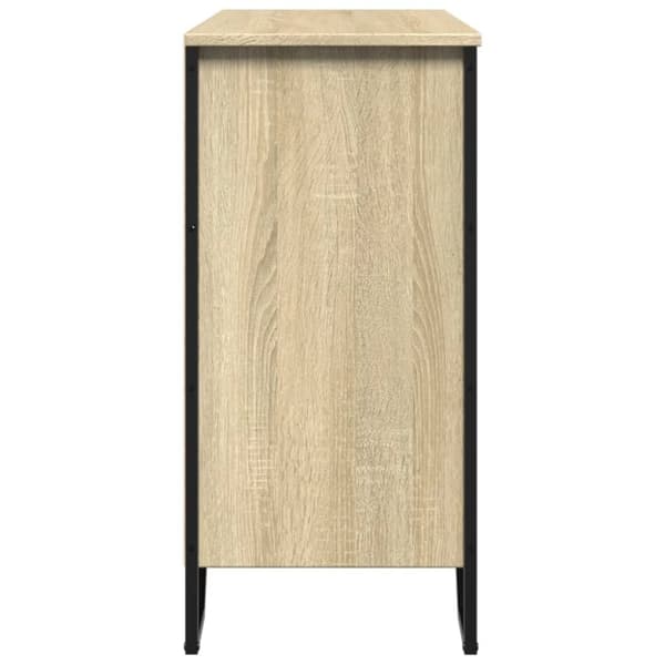 vidaXL Skjenk sonoma eik 91x35,5x74,5 cm konstruert tre