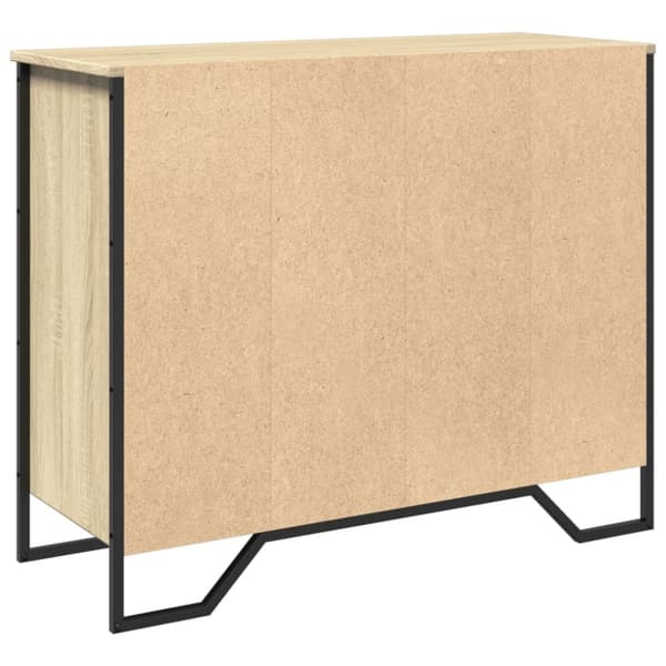 vidaXL Skjenk sonoma eik 91x35,5x74,5 cm konstruert tre