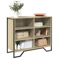 Miniatyrbilde 2 av 11: vidaXL Skjenk sonoma eik 91x35,5x74,5 cm konstruert tre