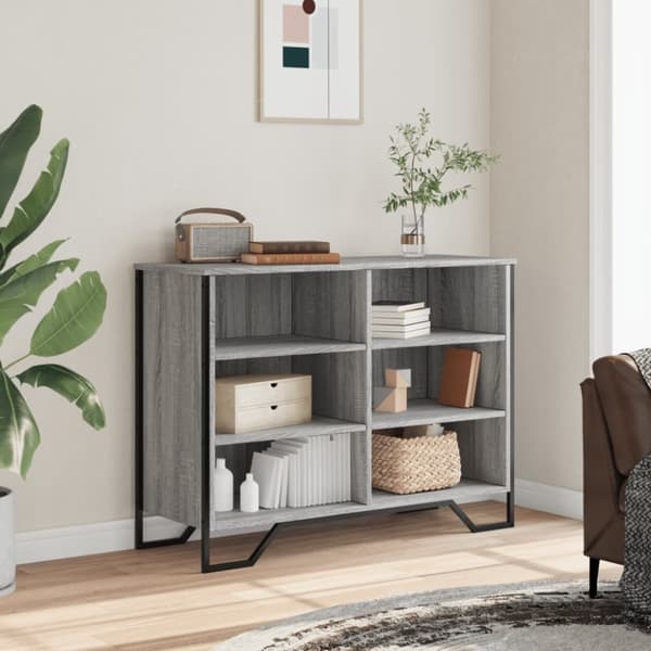 vidaXL Skjenk grå sonoma 101x35,5x74,5 cm konstruert tre