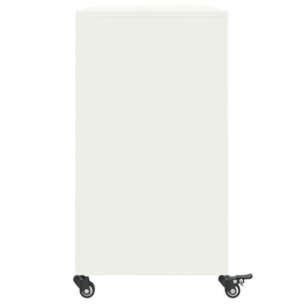 vidaXL Skjenk hvit 100,5x39x72 cm stål