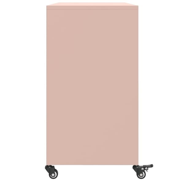 vidaXL Skänk rosa 100,5x39x72 cm stål