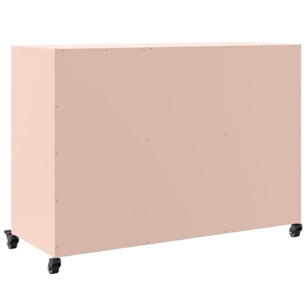 vidaXL Skänk rosa 100,5x39x72 cm stål