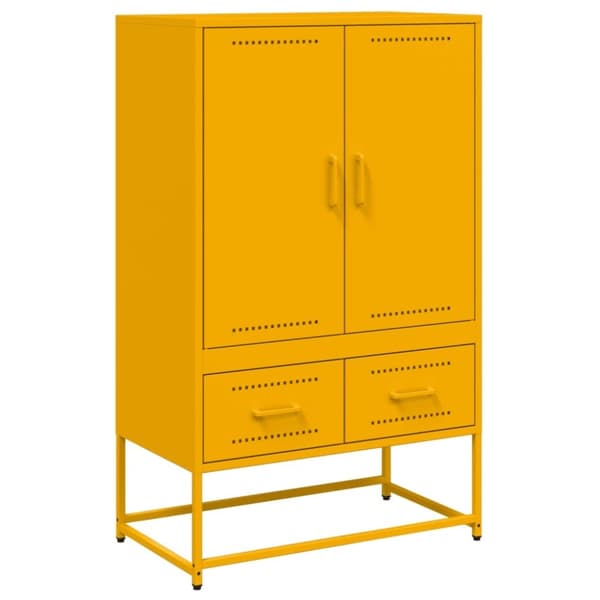 vidaXL Högskåp senapsgul 68x39x111,5 cm stål
