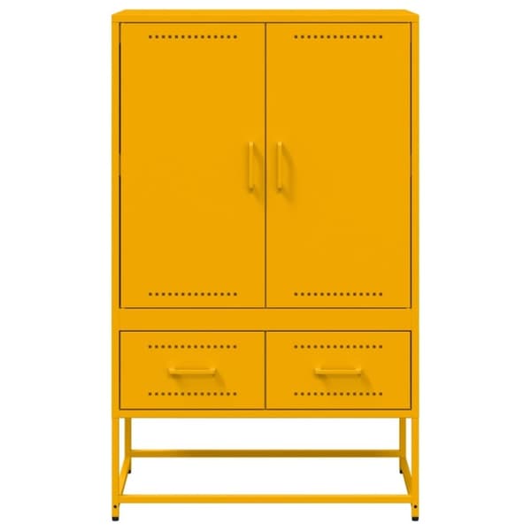 vidaXL Högskåp senapsgul 68x39x111,5 cm stål