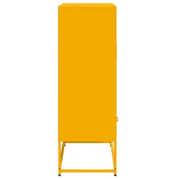 vidaXL Högskåp senapsgul 68x39x111,5 cm stål