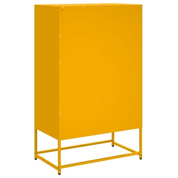 vidaXL Högskåp senapsgul 68x39x111,5 cm stål