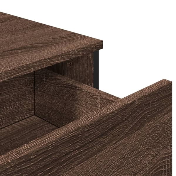 vidaXL skænk 79,5x35,5x74,5 cm konstrueret træ brun egetræsfarve
