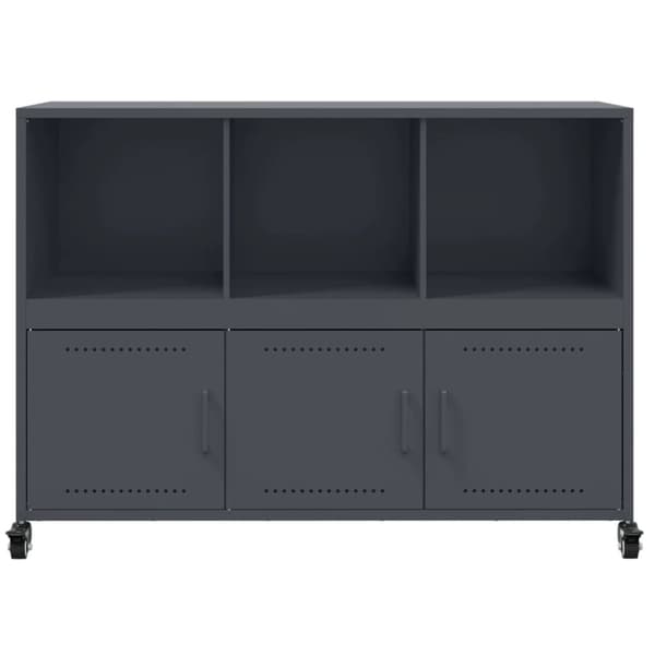 vidaXL skænk 100,5x39x72 cm stål antracitgrå