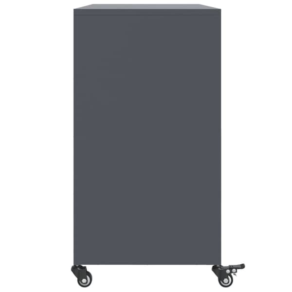 vidaXL skænk 100,5x39x72 cm stål antracitgrå