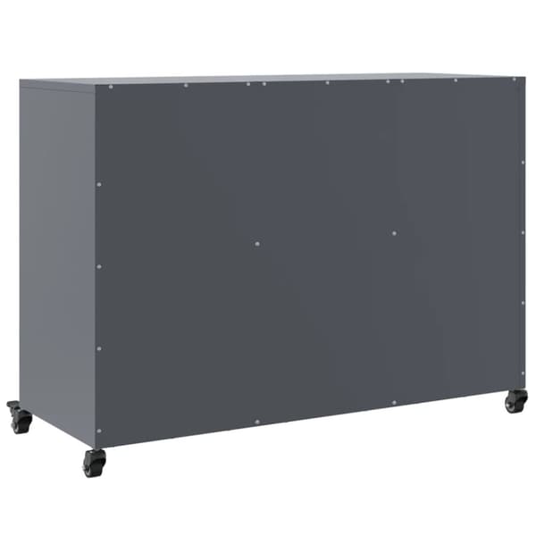 vidaXL skænk 100,5x39x72 cm stål antracitgrå