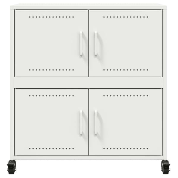 vidaXL skab 68x39x72 cm stål hvid