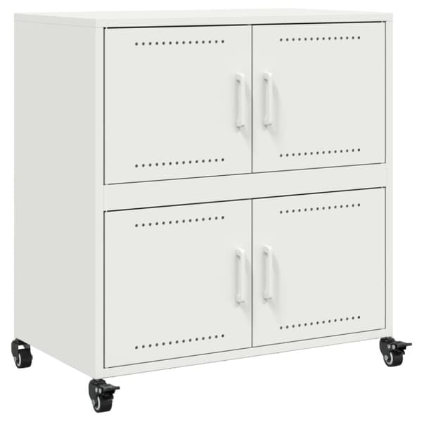 vidaXL skab 68x39x72 cm stål hvid