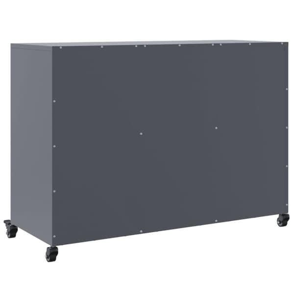 vidaXL skænk 100,5x39x72 cm stål antracitgrå