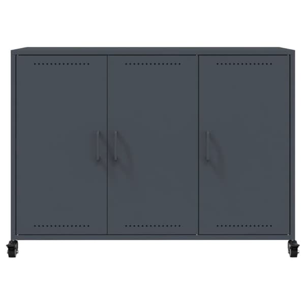 vidaXL skænk 100,5x39x72 cm stål antracitgrå