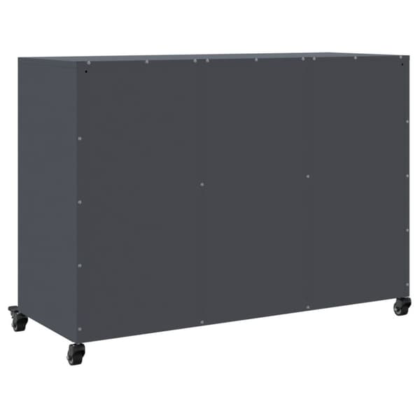 vidaXL skænk 100,5x39x72 cm stål antracitgrå