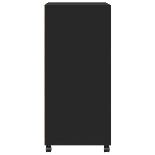 vidaXL Rulleskap svart 55x40x91 cm konstruert tre