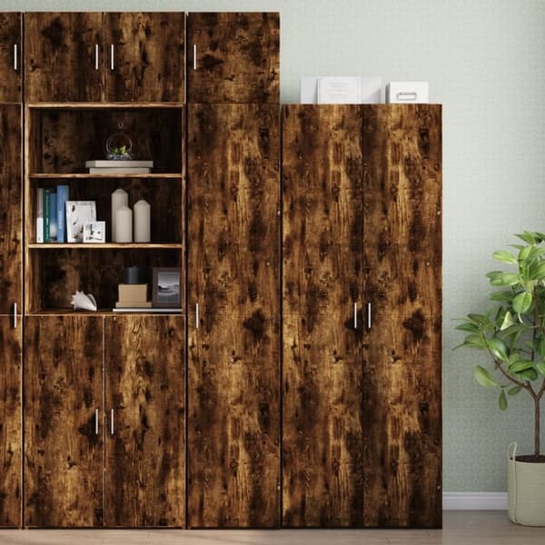 vidaXL Veggskap røkt eik 40x42,5x40 cm konstruert tre