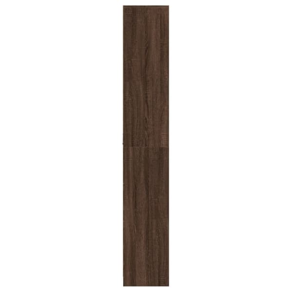 vidaXL Kaappi LED-valoilla ruskea tammi 41,5x32,5x200 cm tekninen puu